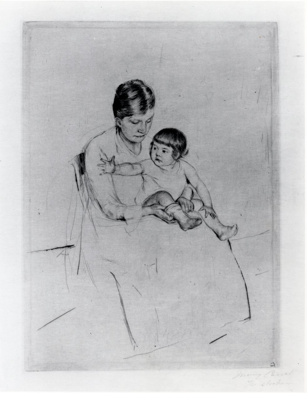 De Kous door Mary Stevenson Cassatt