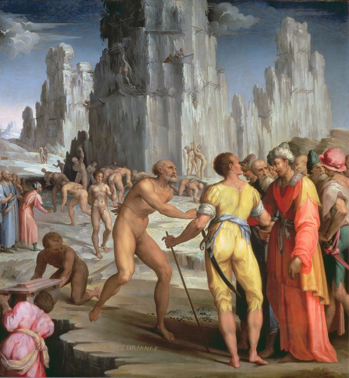 De diamantmijn, 1570-71 door Maso da San Friano