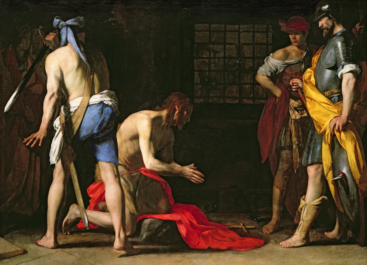 De onthoofding van Johannes de Doper, 1634 door Massimo Stanzione