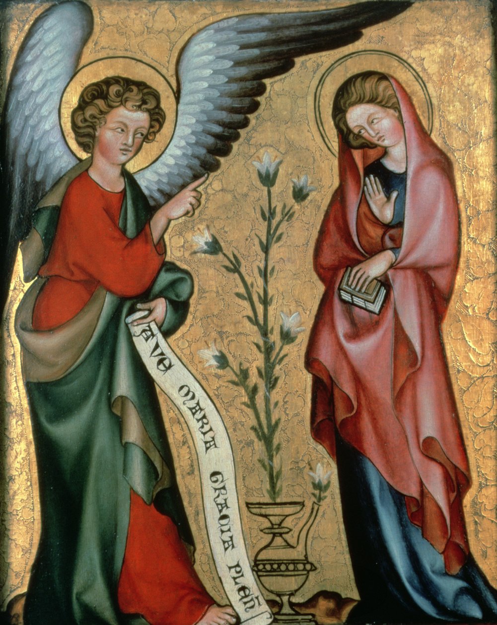 De annunciatie, ca. 1330 door Master of Cologne