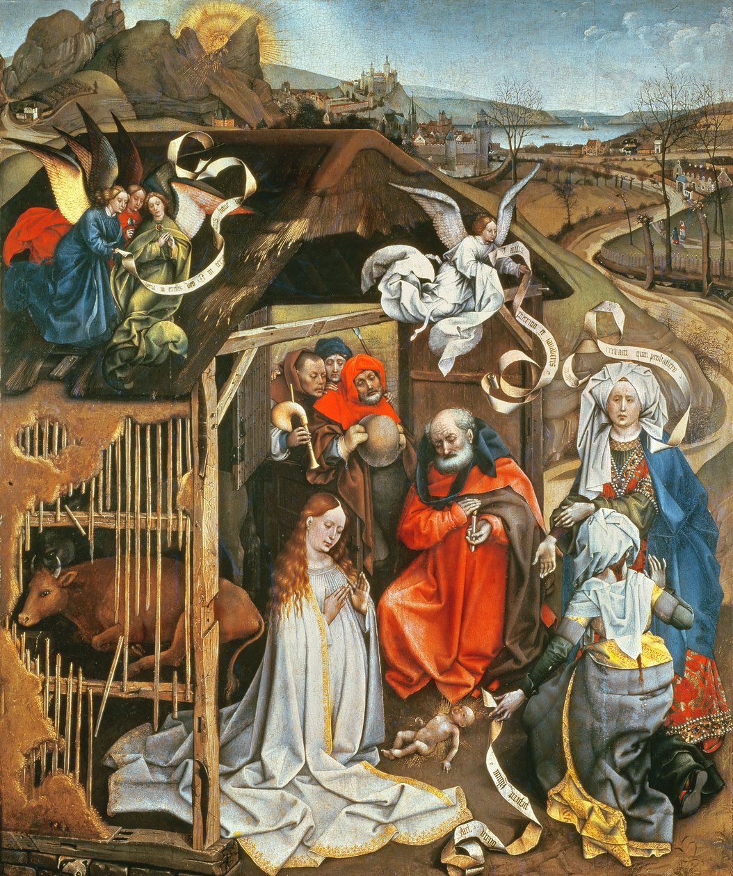 Geboorte, c.1425 door Master of Flémalle