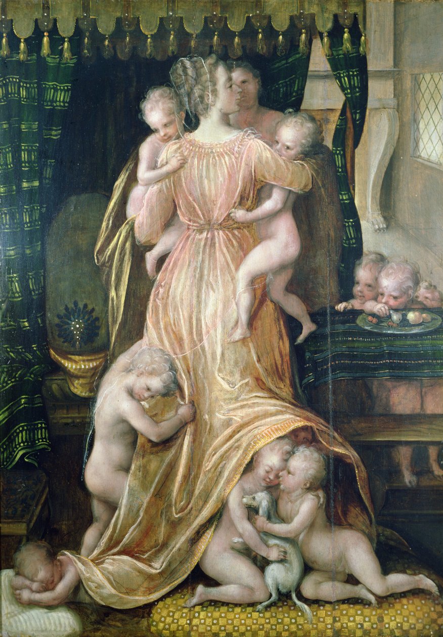 Allegorie van Overvloed door Master of Flore