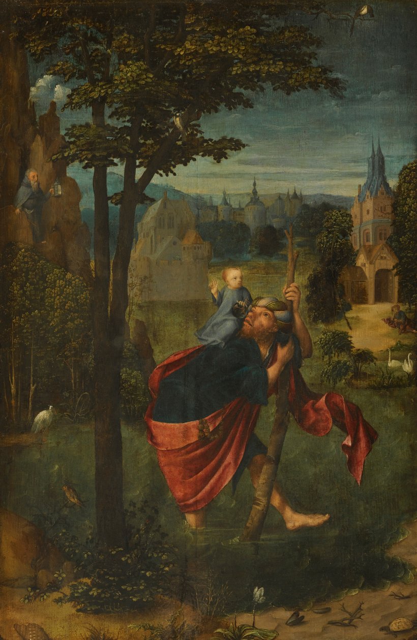 Sint Christoffel door Master of Frankfurt