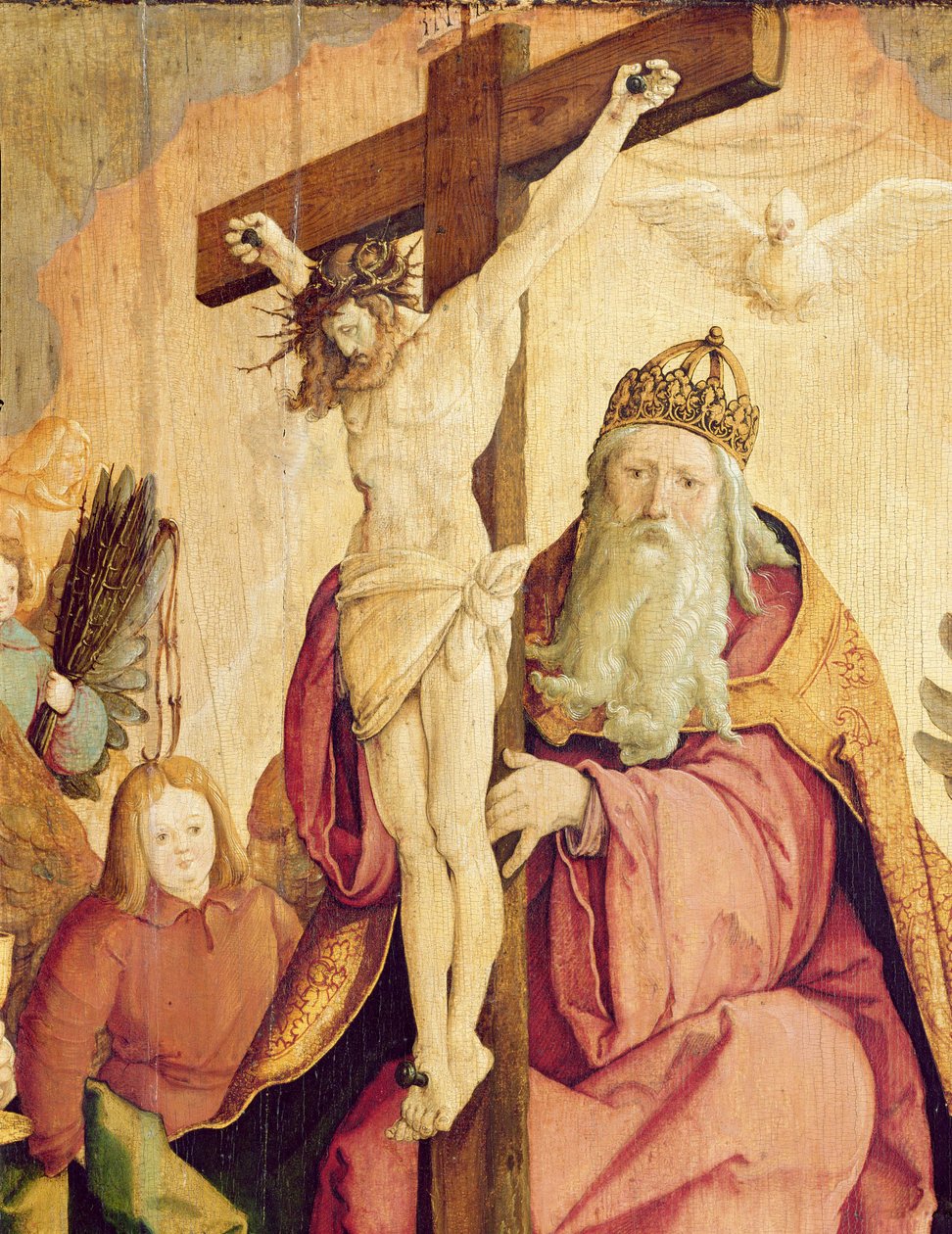 De Heilige Drie-eenheid (detail) door Master of Messkirch