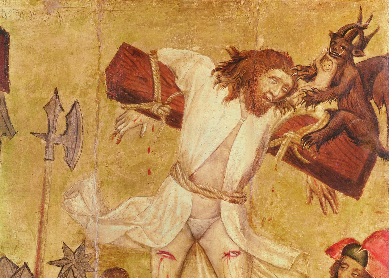 De kruisiging, ca. 1420 (detail) door Master of Raigern