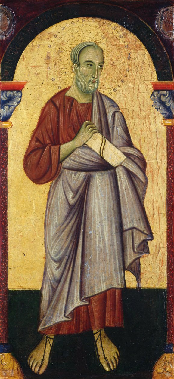 Sint Johannes de Evangelist door Master of Saint Francis