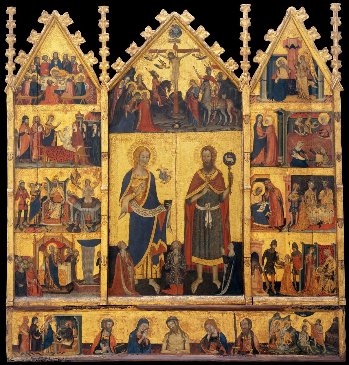 Altaarstuk van de Heiligen Johannes door Master of Santa Coloma de Queralt