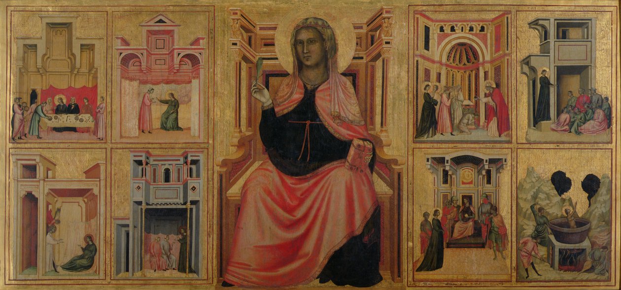 St. Cecilia en Scènes uit haar Leven, c.1304 door Master of St. Cecilia