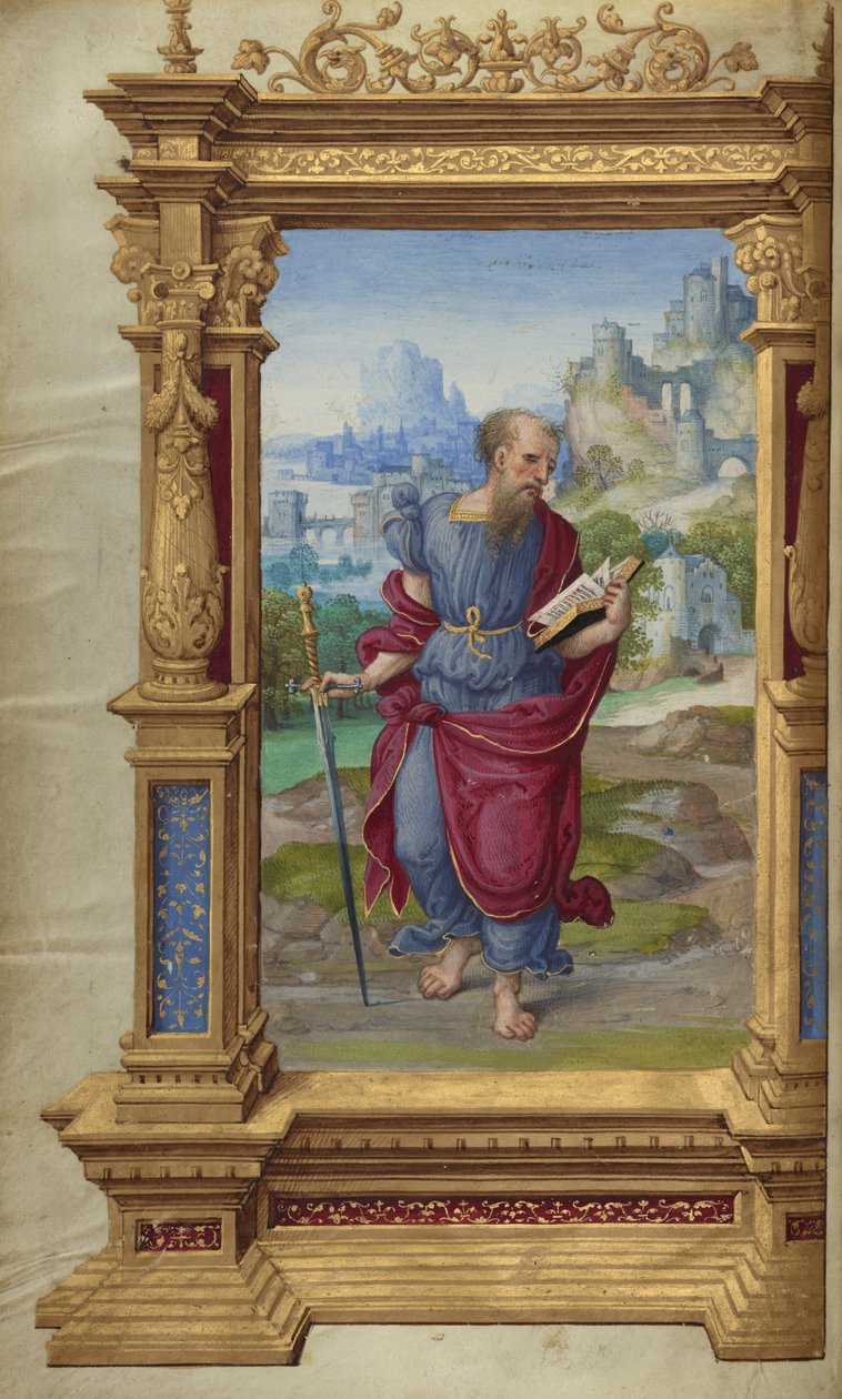 Sint Paulus uit de Getty Epistels door Master of the Getty Epistles