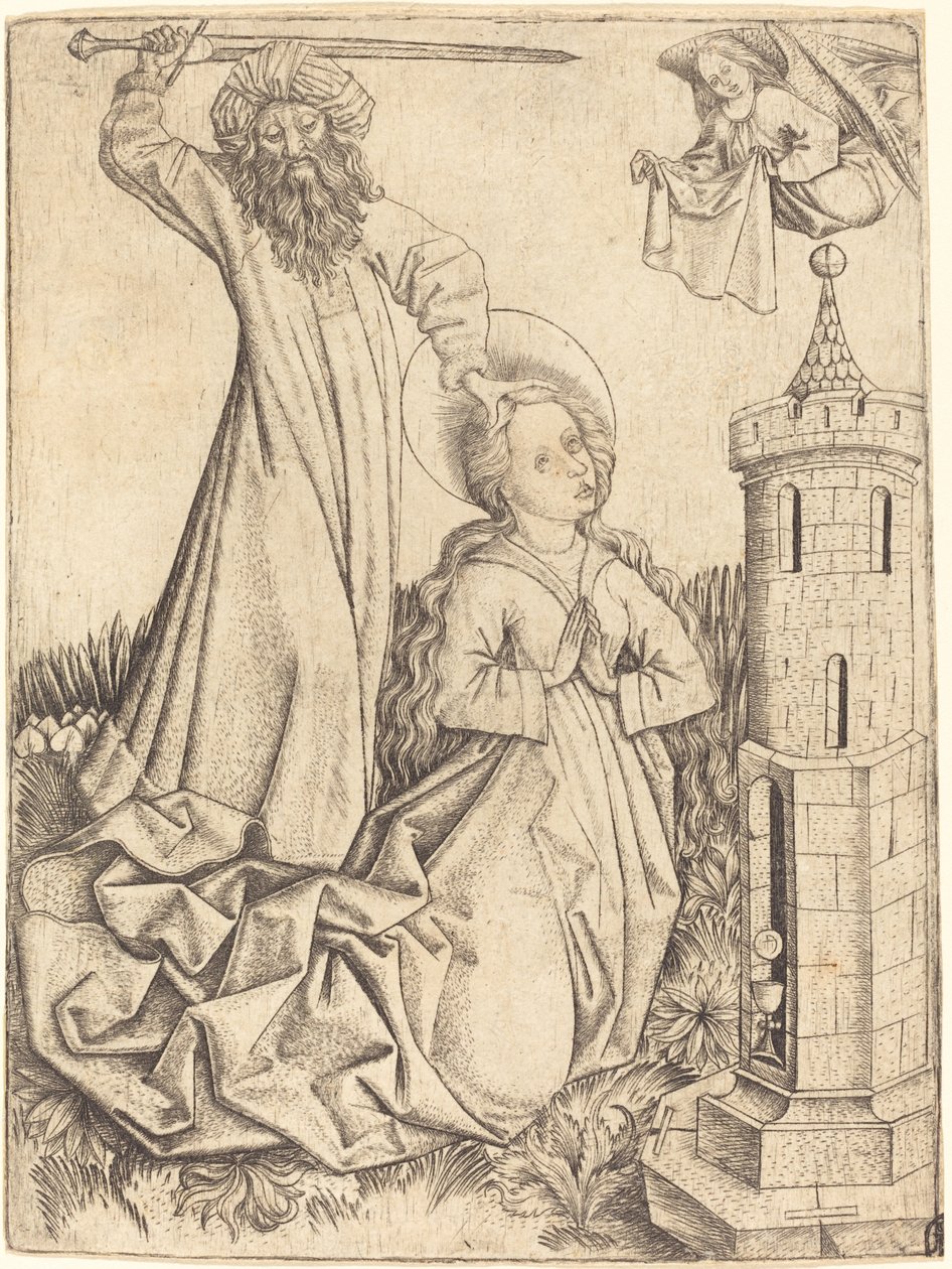 Het Martelaarschap van Sint Barbara door Master E.S.