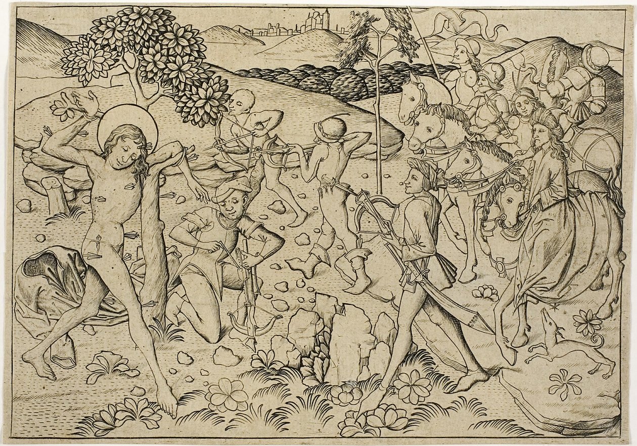 Het martelaarschap van Sint Sebastiaan door Master E.S.
