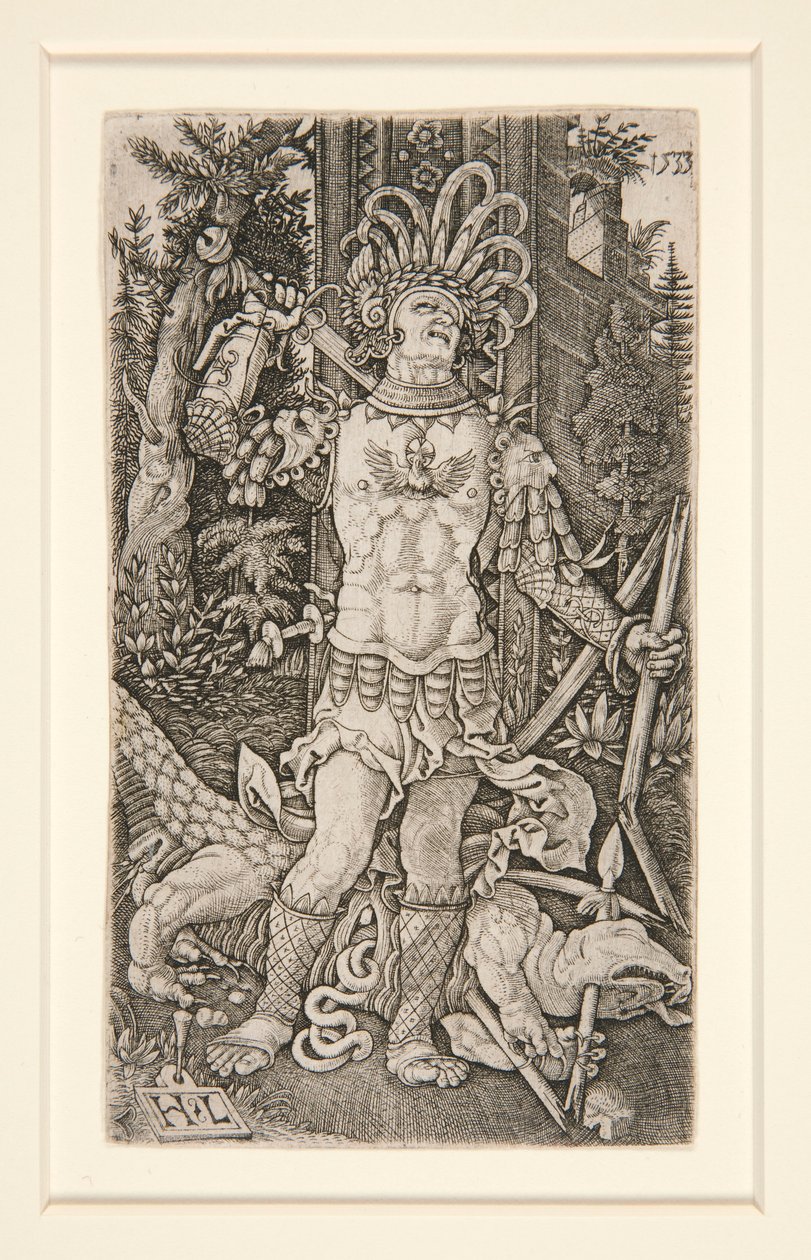 Sint Joris doodt de draak door Master H. L.