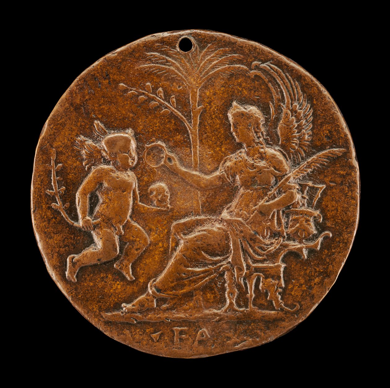Allegorische scène [achterzijde], 16e eeuw door Master I.S.A.