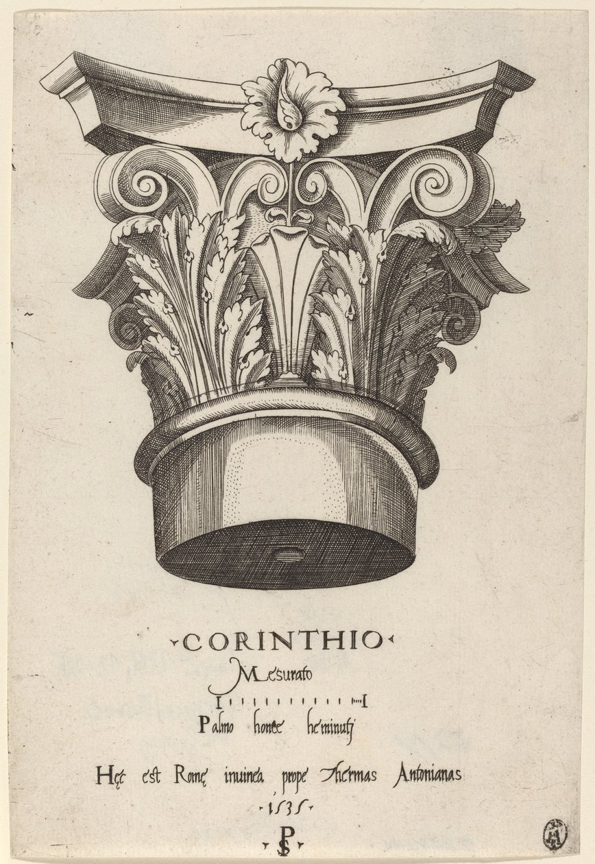 Kapitalen van de baden van Antoninus, Rome door Master PS