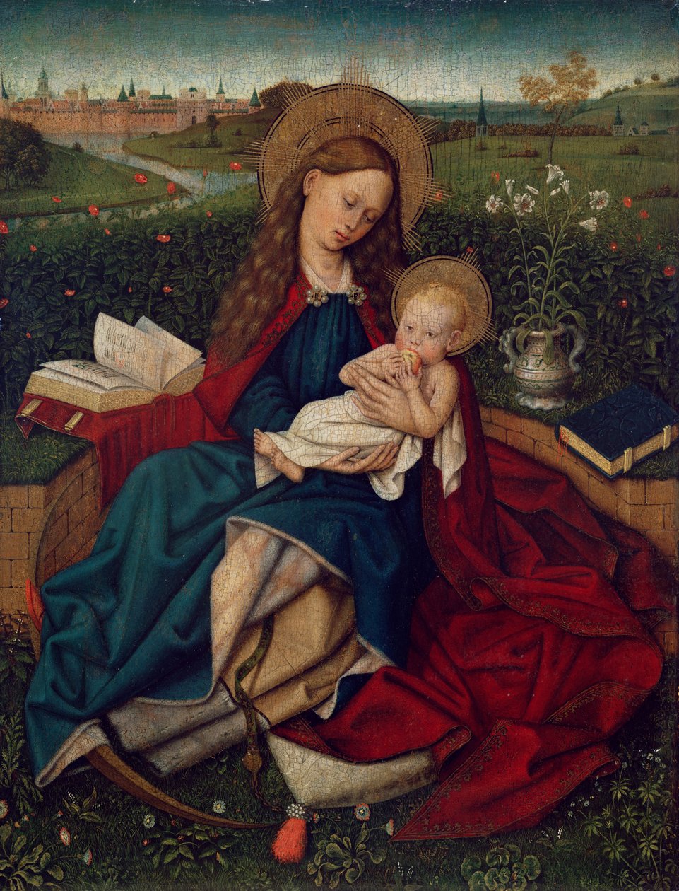 De Madonna van Nederigheid, ca. 1450-70 door Master of Flémalle