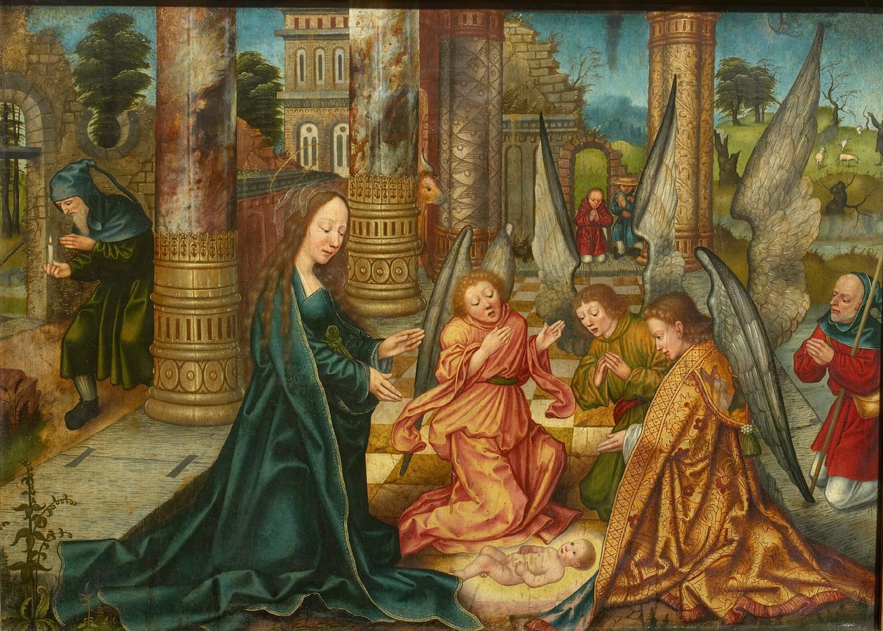 De Geboorte van Christus, ca. 1510 door Master of Frankfurt