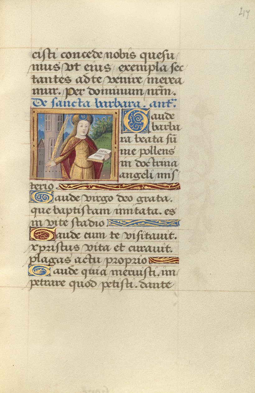Heilige Barbara door Master of Jacques de Besançon