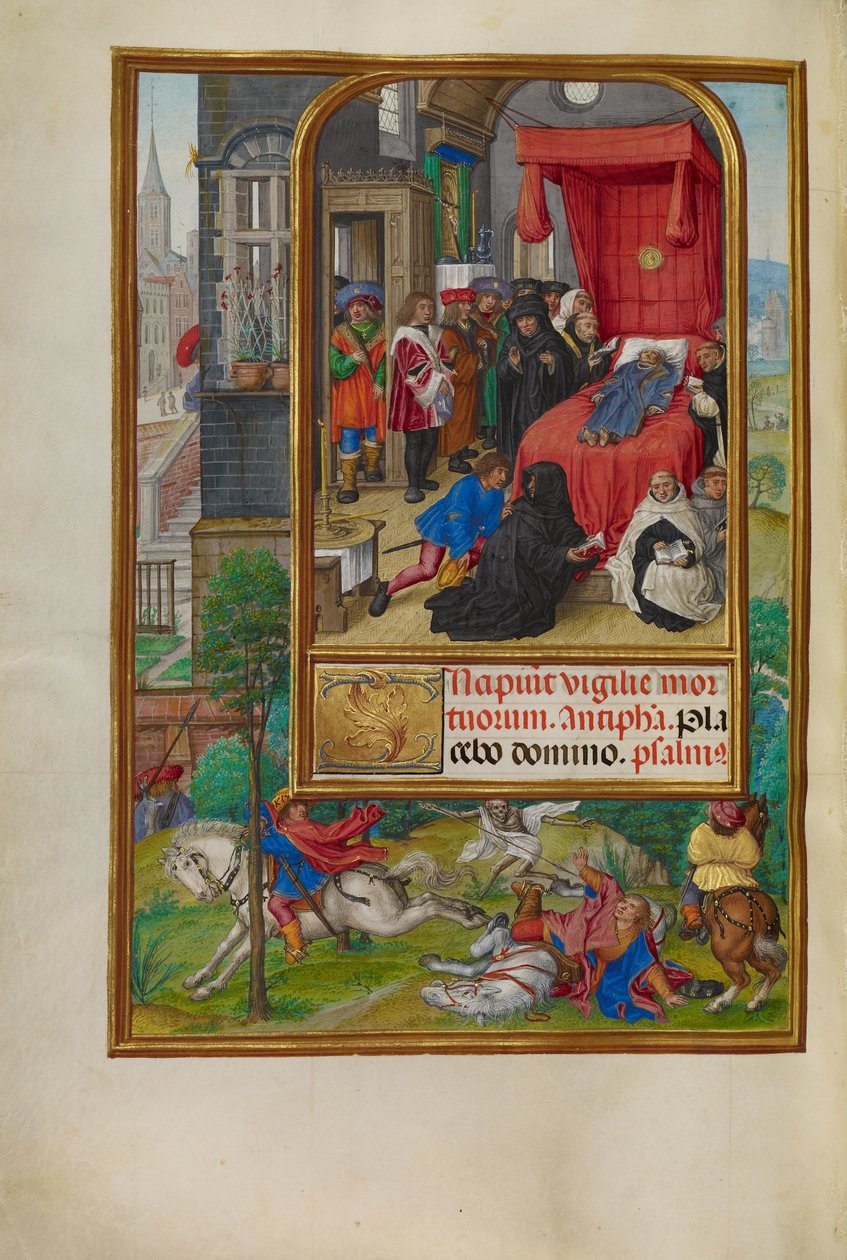 Sterfbedscène door Master of James IV of Scotland