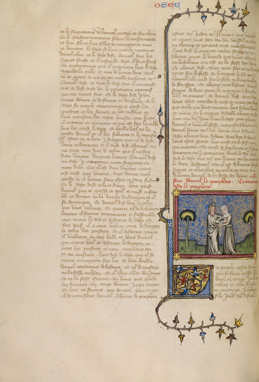 Hosea en Gomer door Master of Jean de Mandeville