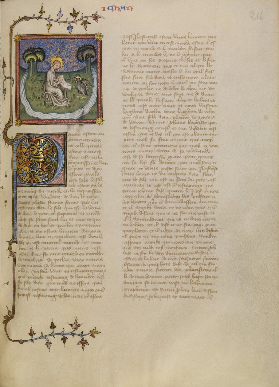 Johannes op Patmos door Master of Jean de Mandeville