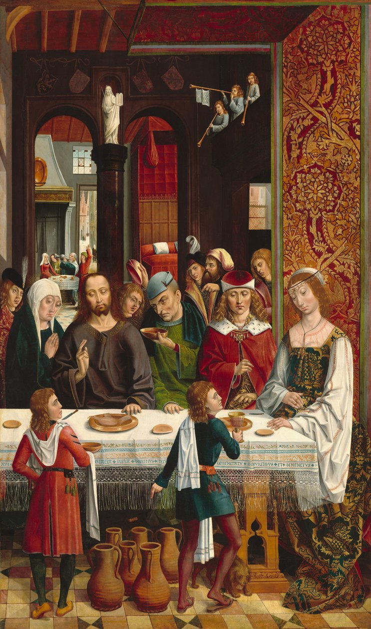 De Bruiloft te Kana door Master of the Catholic Kings