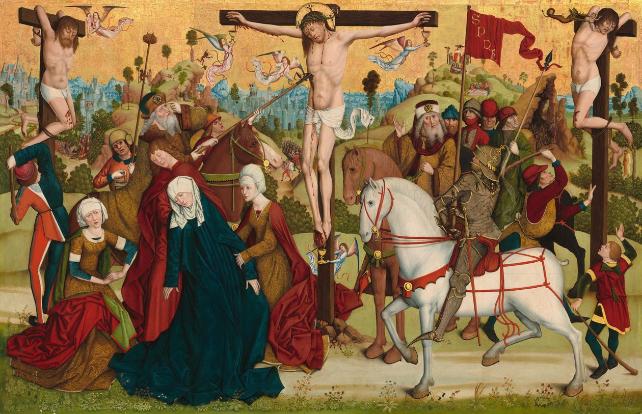 Calvarië door Master of the Death of Saint Nicholas of Münster
