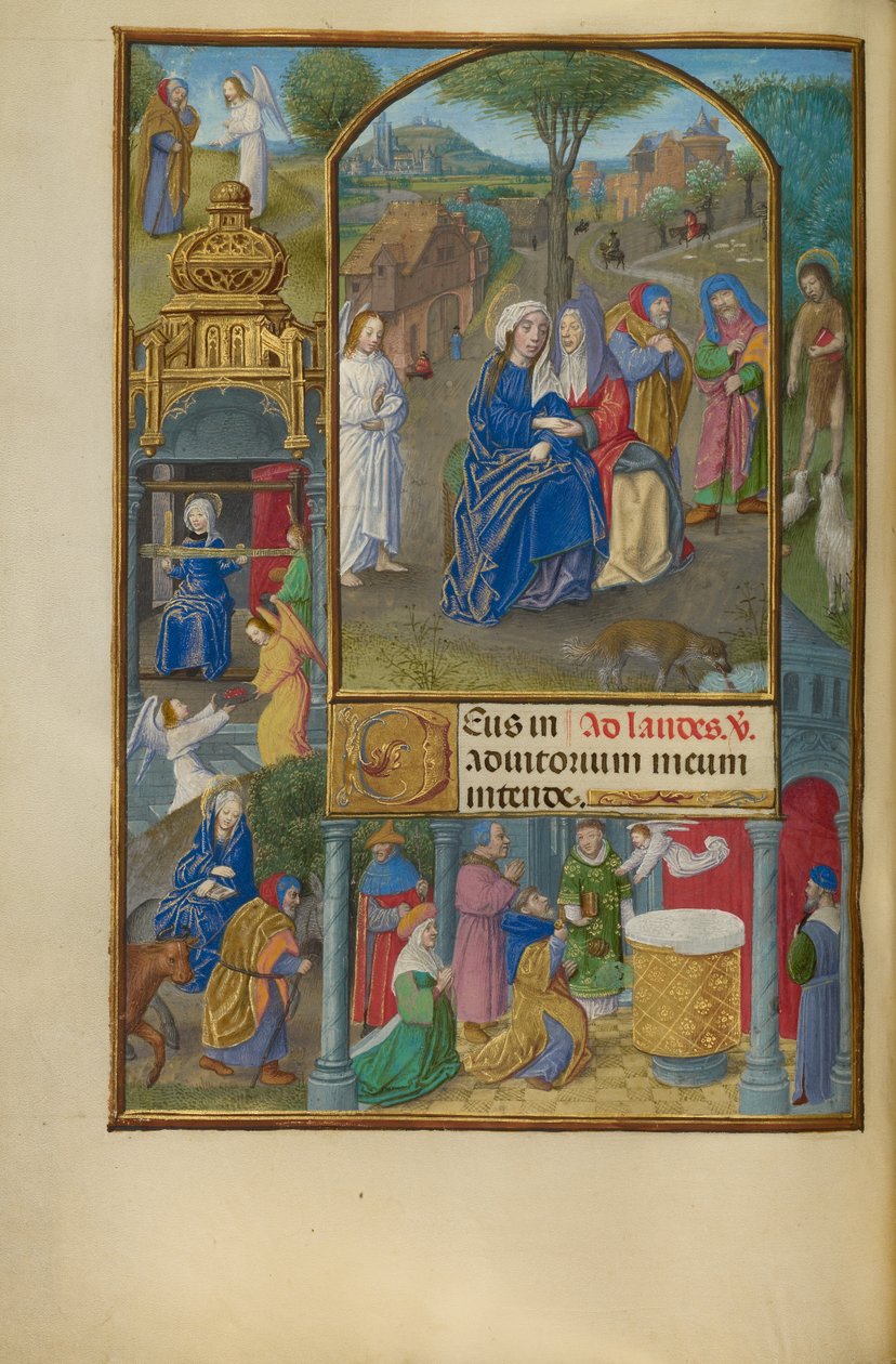 De Visitatie door Master of the Dresden Prayer Book