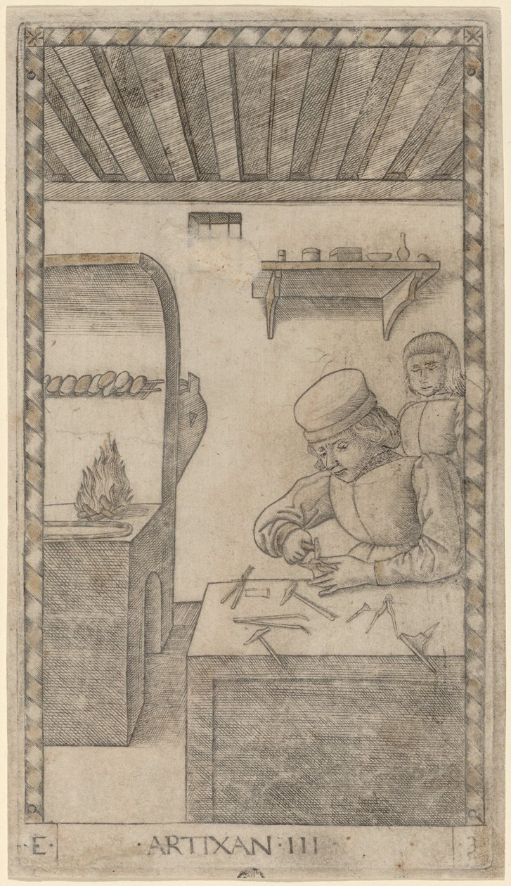 Artisan (Ambachtsman) door Master of the E Series Tarocchi