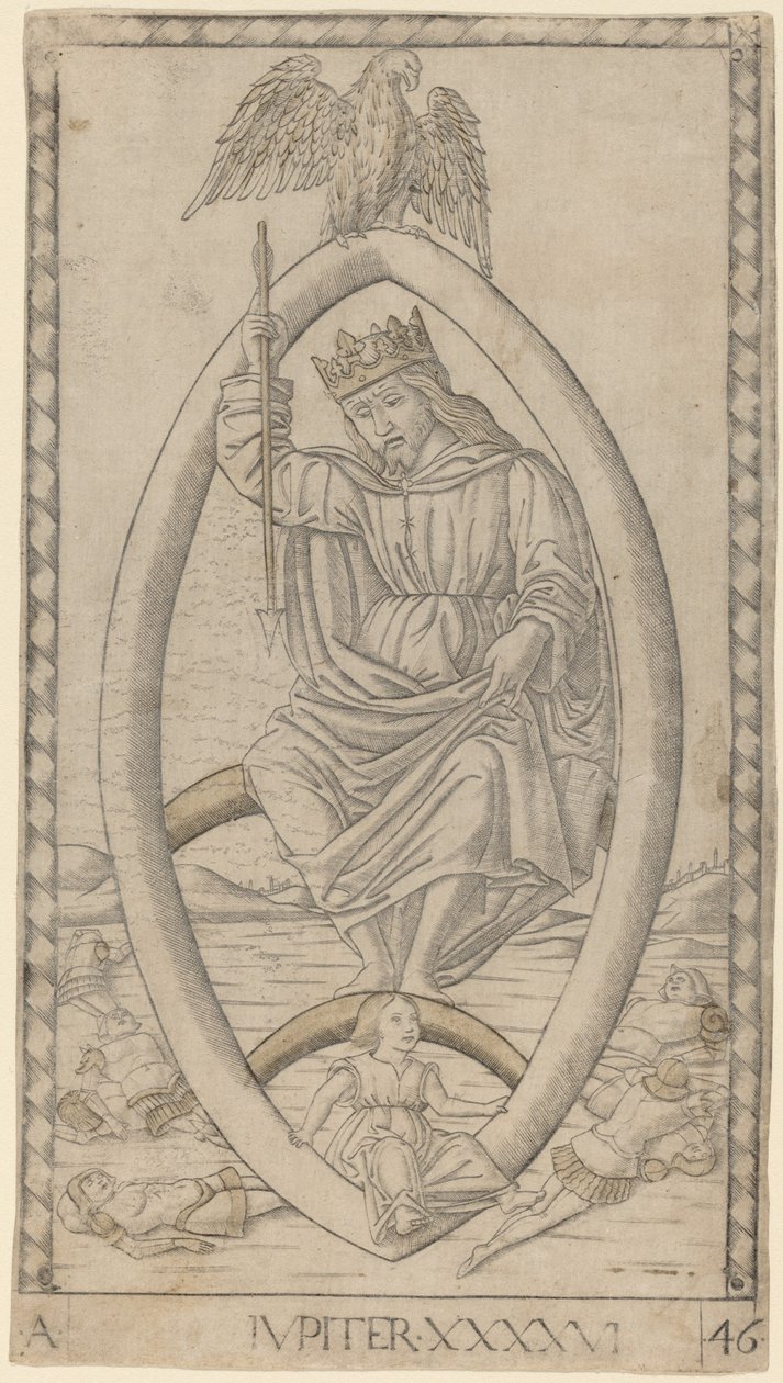 Iupiter (Jupiter) door Master of the E Series Tarocchi
