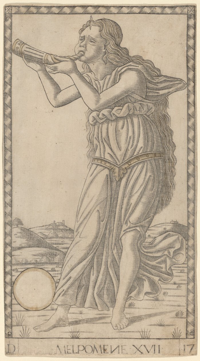 Melpomene door Master of the E Series Tarocchi