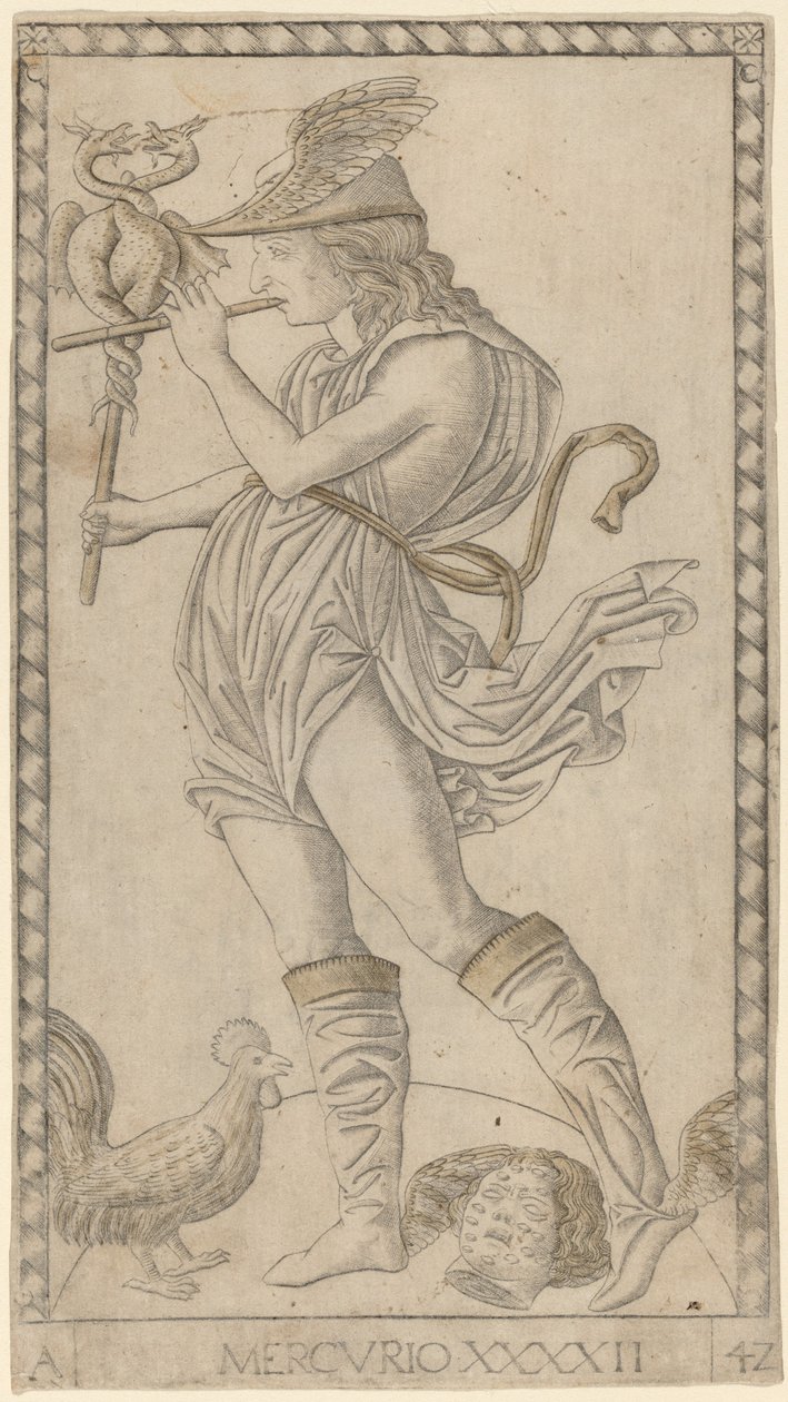 Mercurio (Mercurius) door Master of the E Series Tarocchi