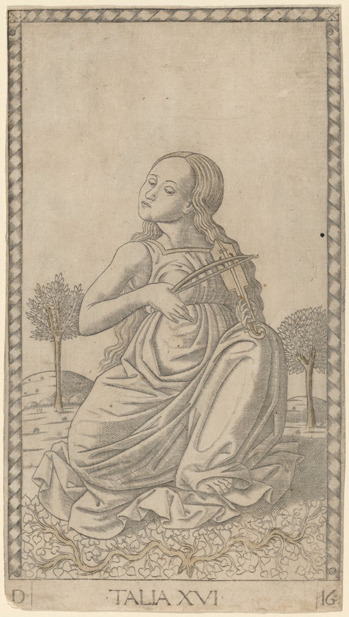 Talia (Thalia) door Master of the E Series Tarocchi