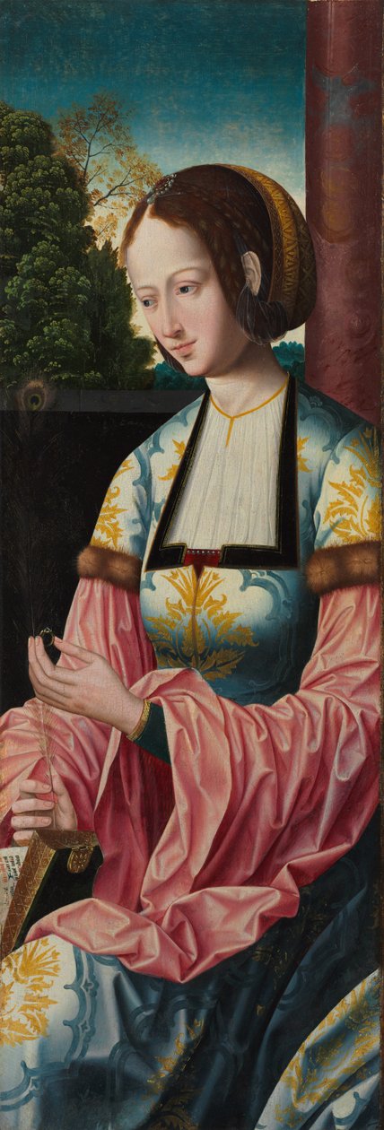 Sint Barbara door Master of the Holy Blood