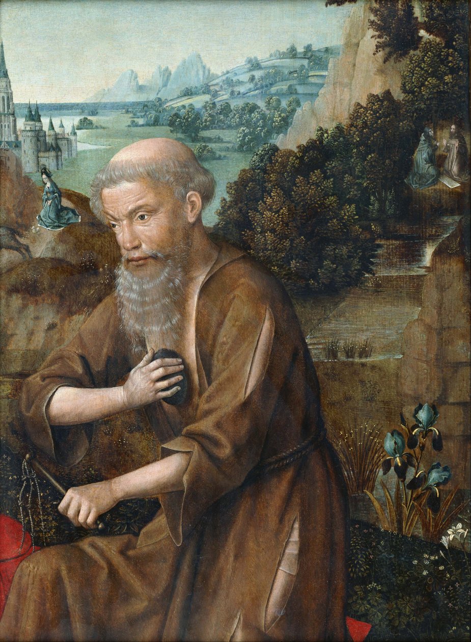 Sint Hiëronymus door Master of the Legend of Saint Lucy