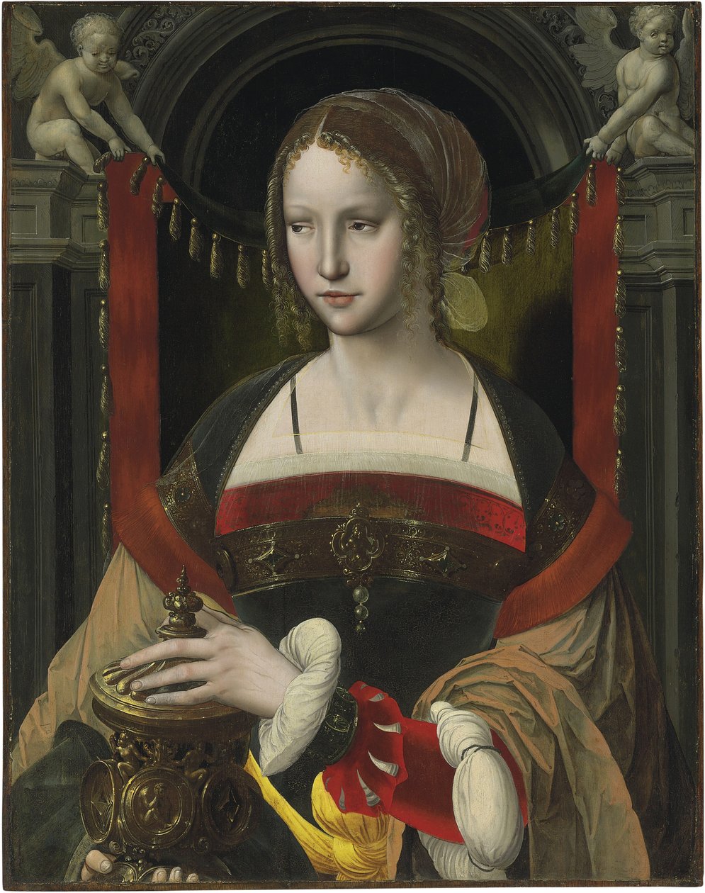 Heilige Maria Magdalena door Master of the Parrot,