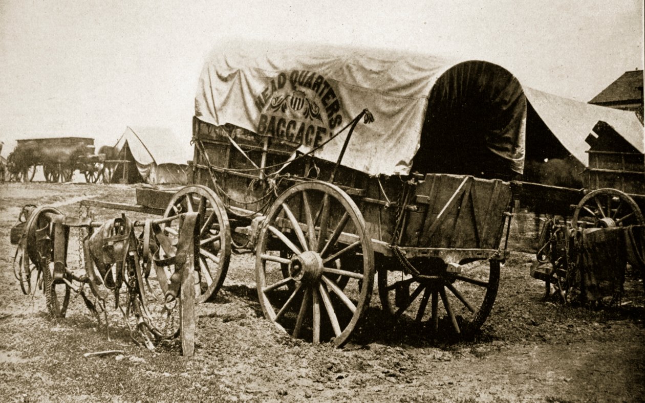 Bagagewagen van Generaal U. S. Grant, 1861-65 door Mathew B. Brady