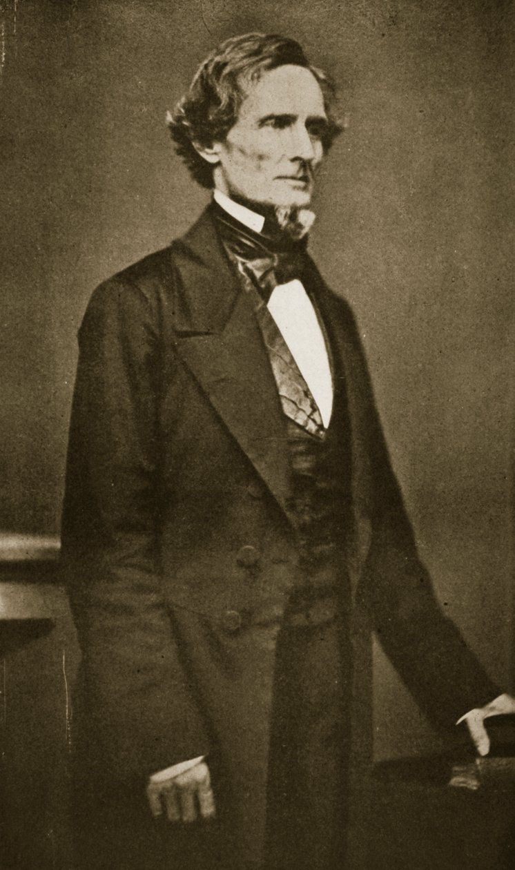 Jefferson Davis, President van de Zuidelijke Confederatie, 1859-60 door Mathew B. Brady