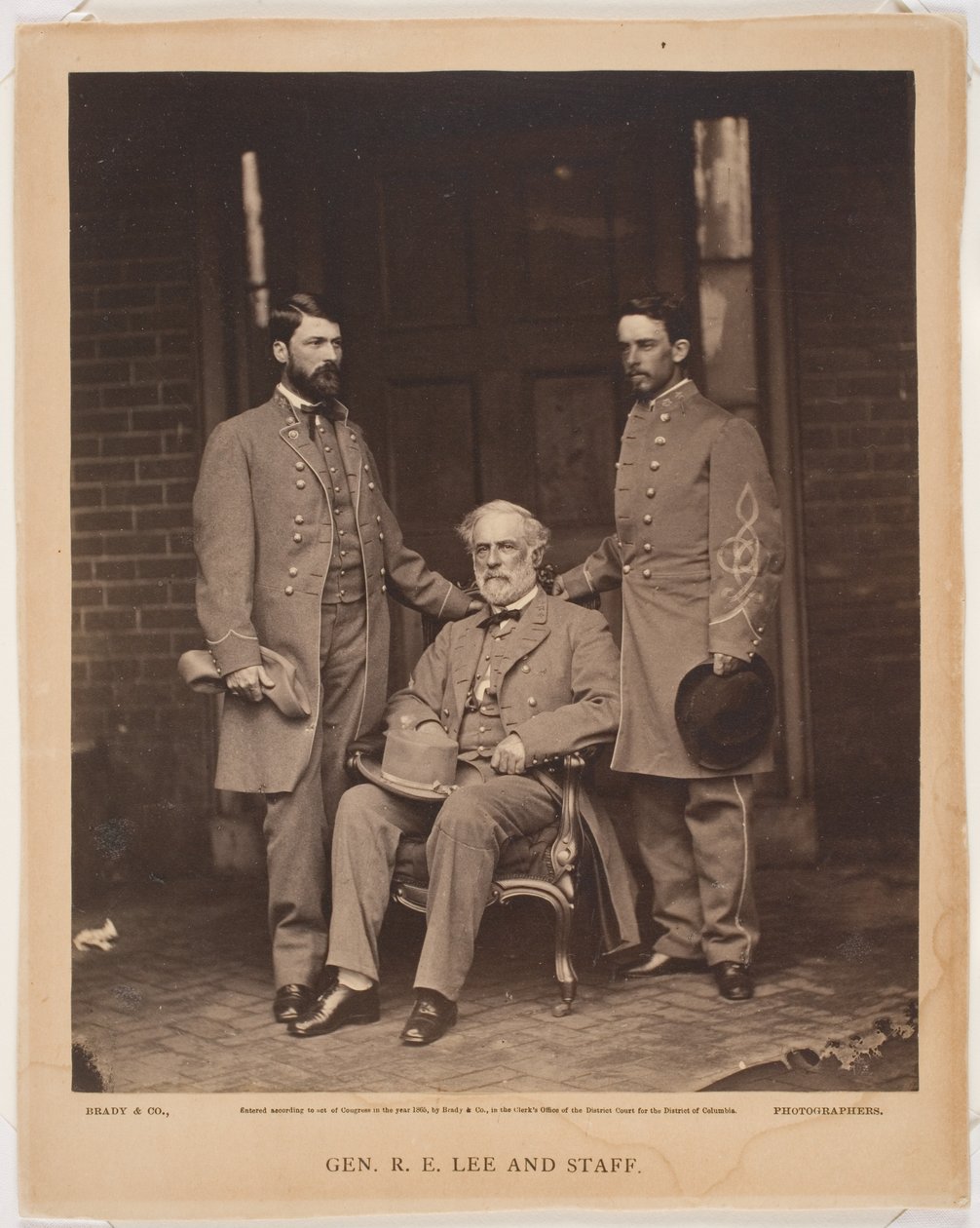 Generaal Robert E Lee en staf, 1865 door Mathew B. Brady