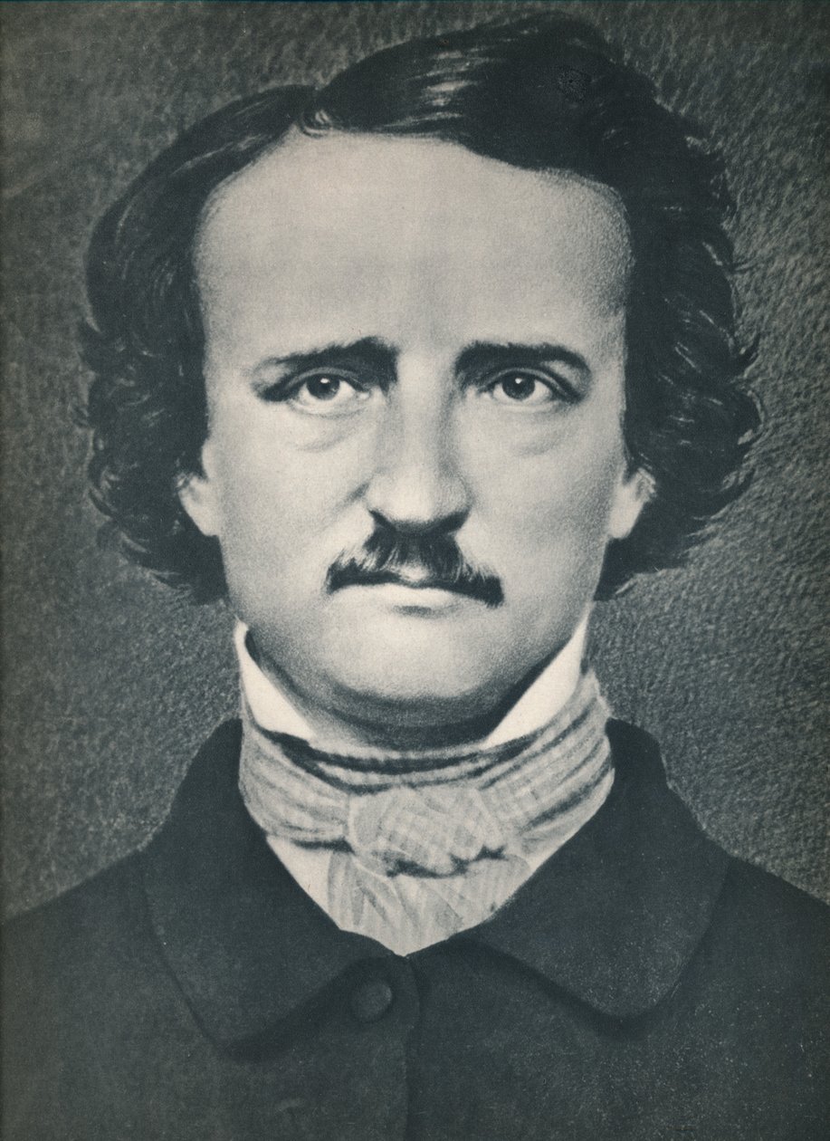 Edgar Allan Poe, ca. 1840, 1939 door Mathew B. Brady