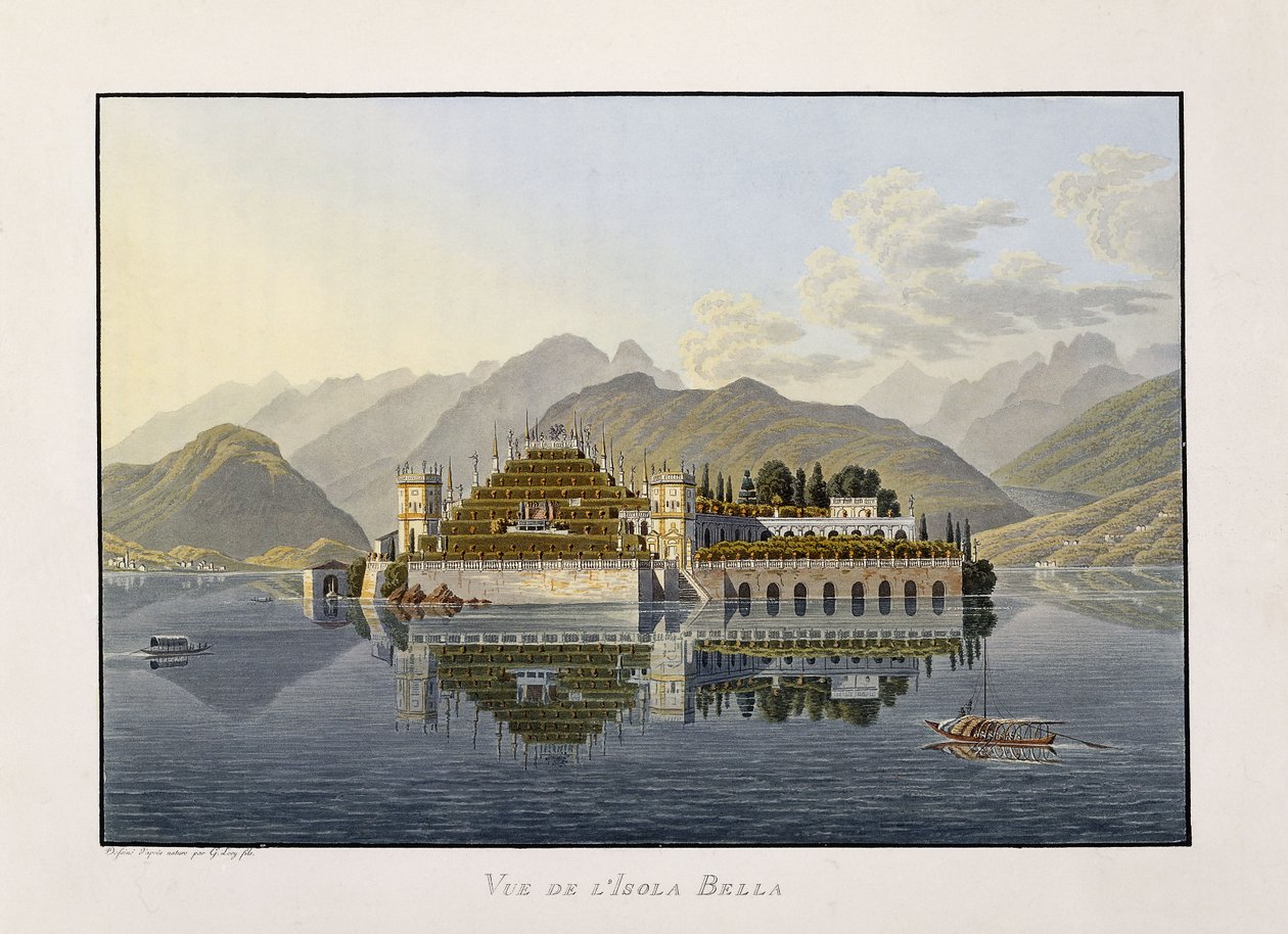 Uitzicht op Isola Bella door Mathias Gabriel Lory