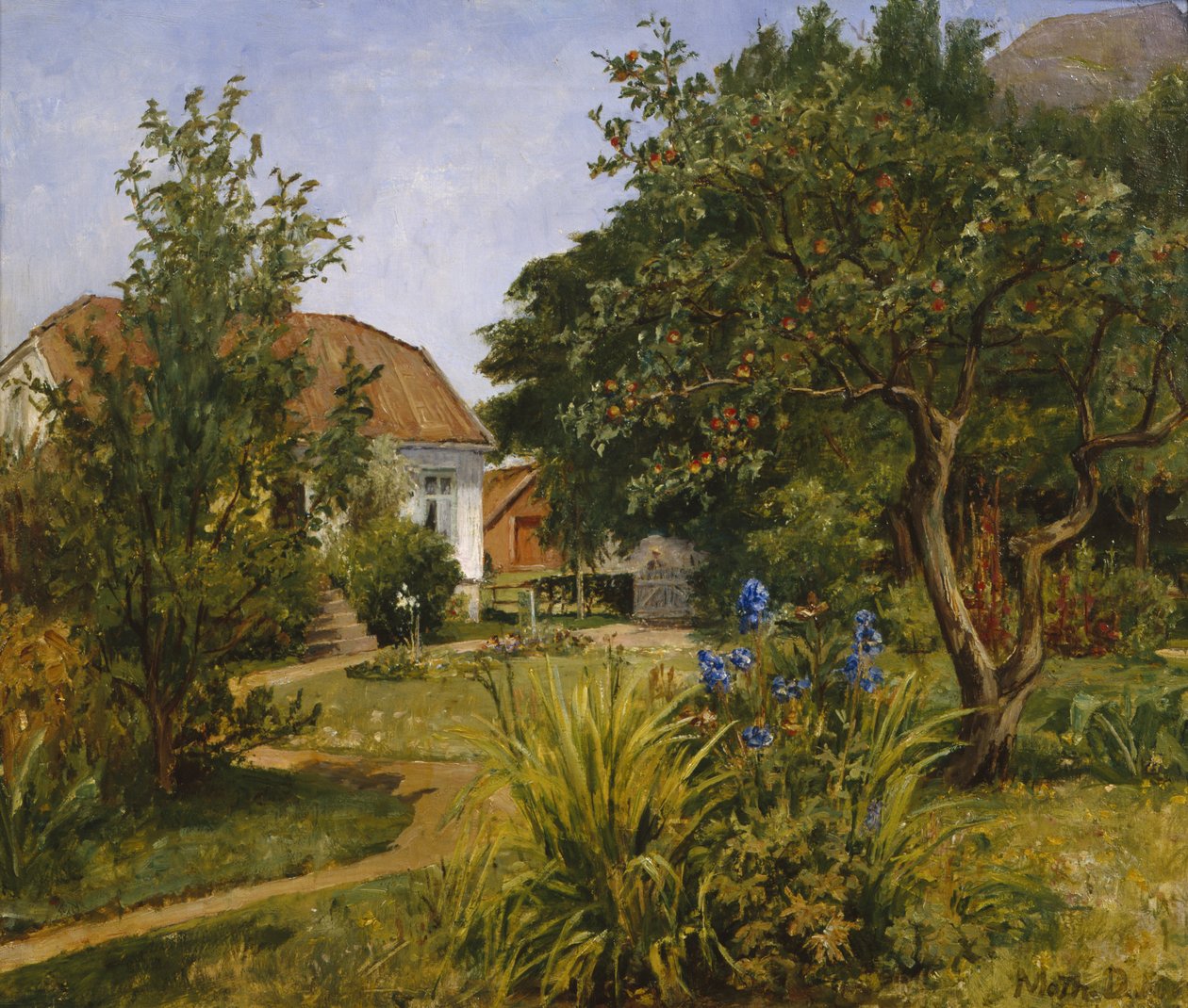 Zomertuin met huis door Mathilde Dietrichson