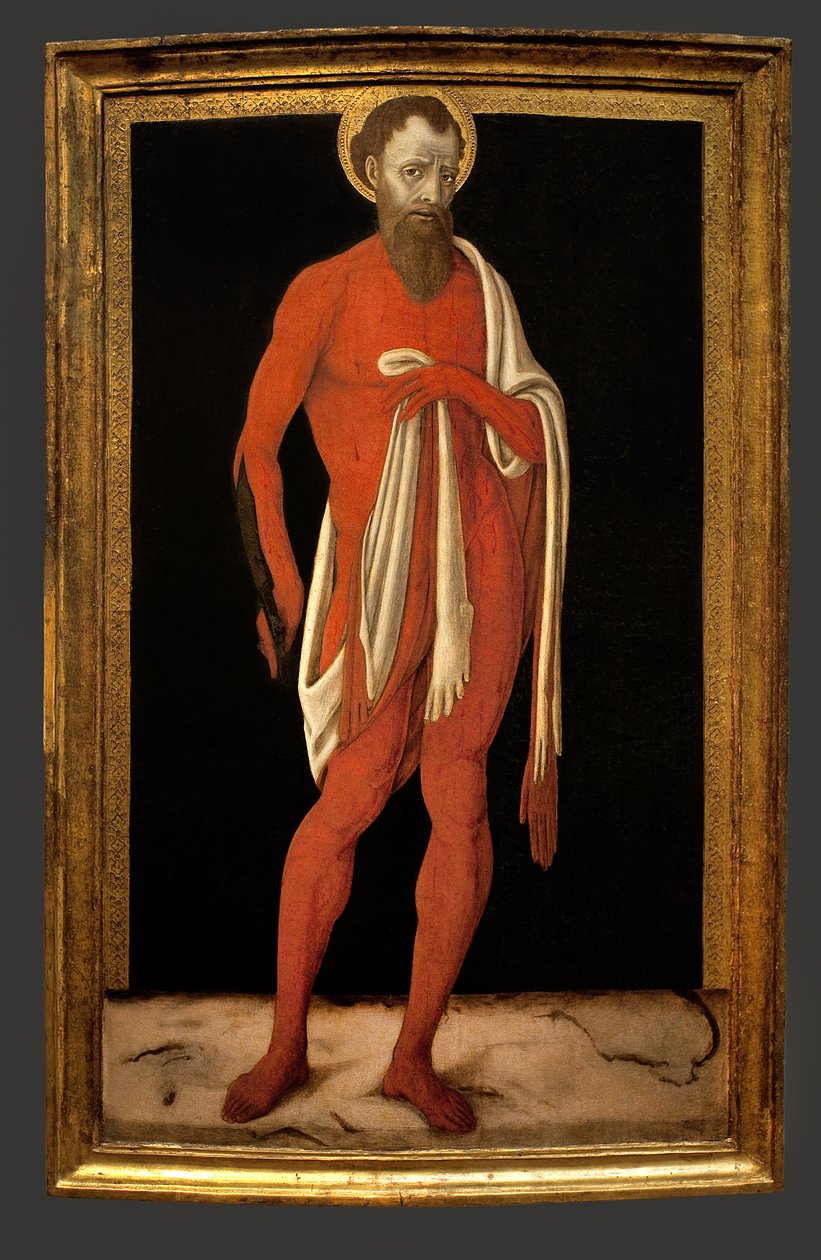 Sint Bartholomeus, de apostel door Matteo di Giovanni di Bartolo