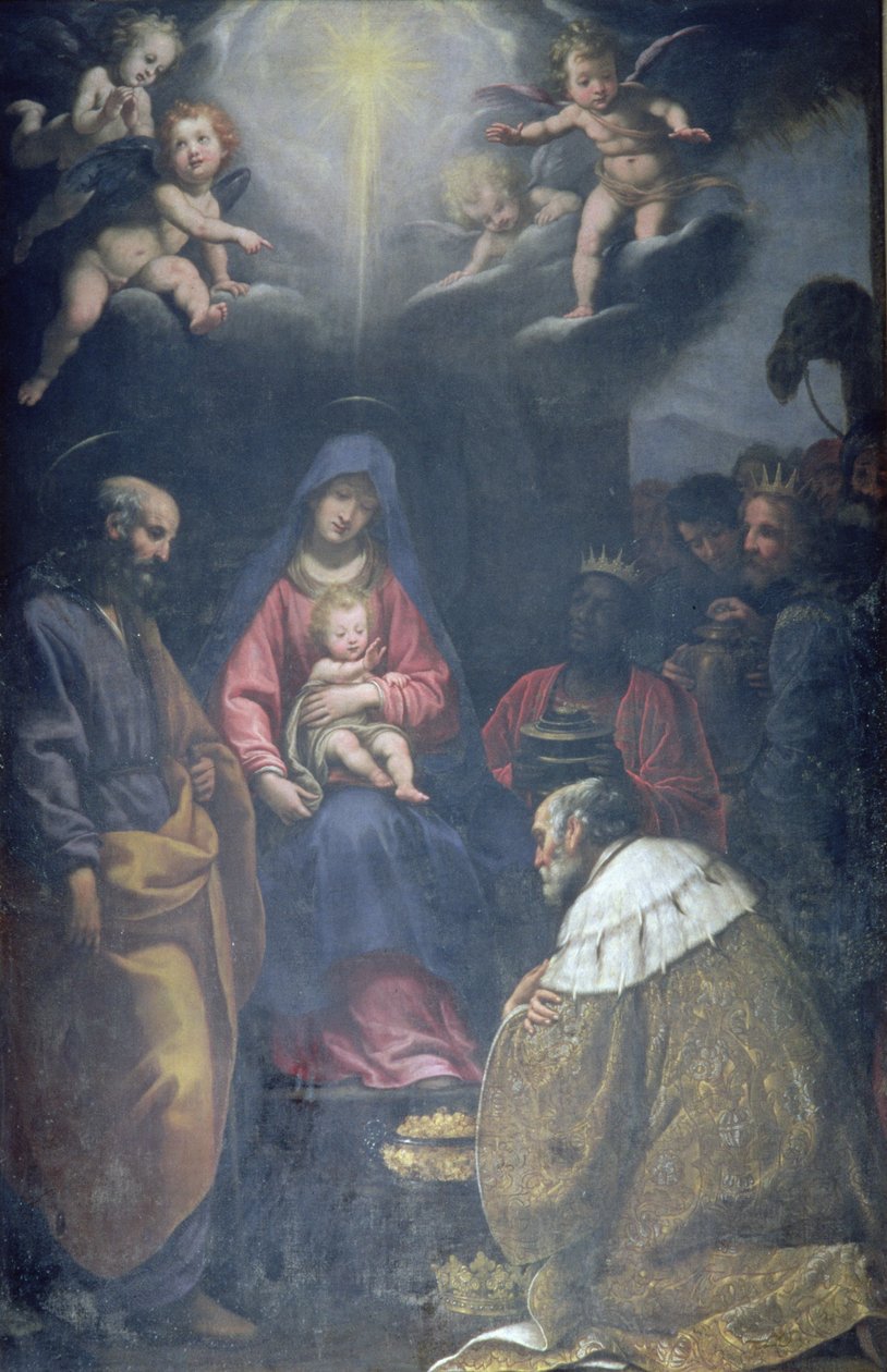 Aanbidding der Wijzen, 1629 door Matteo Rosselli