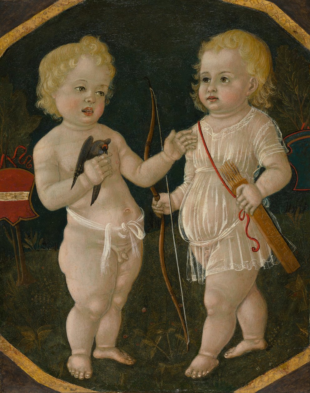 Twee putti door Matteo di Giovanni