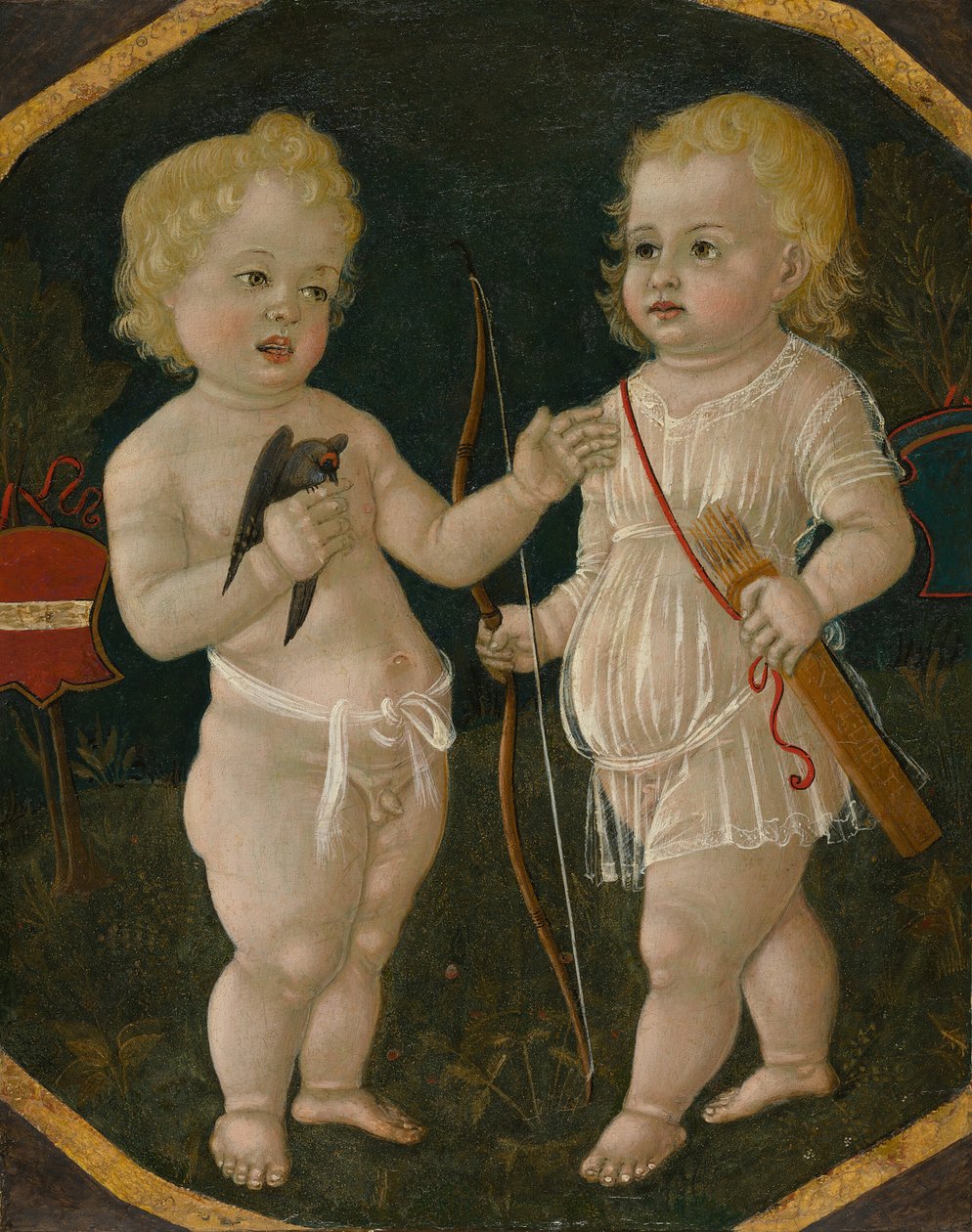 Twee Putti, 1490-1510 door Matteo di Giovanni
