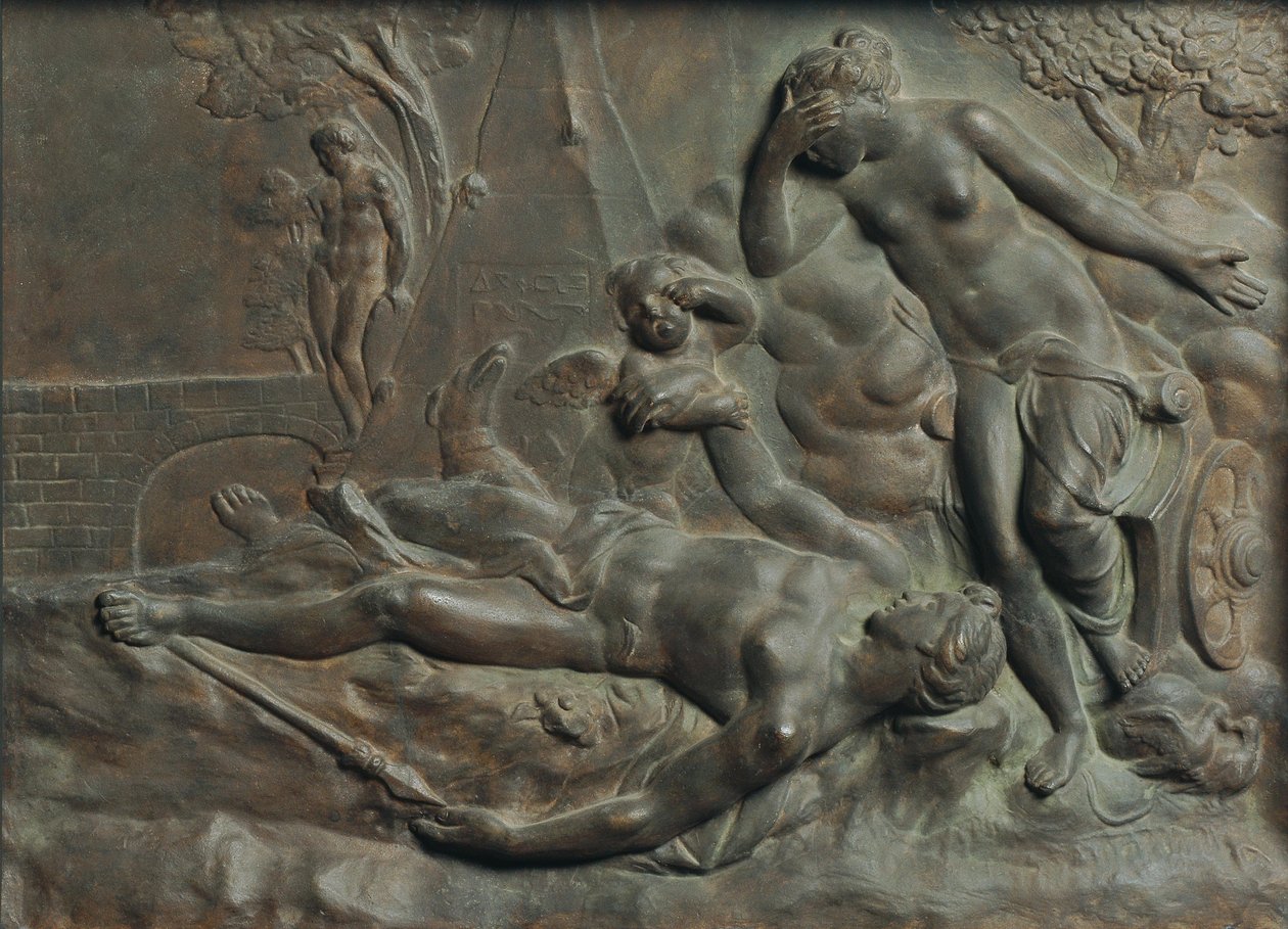 Venus beweint den toten Adonis door Matthäus Donner