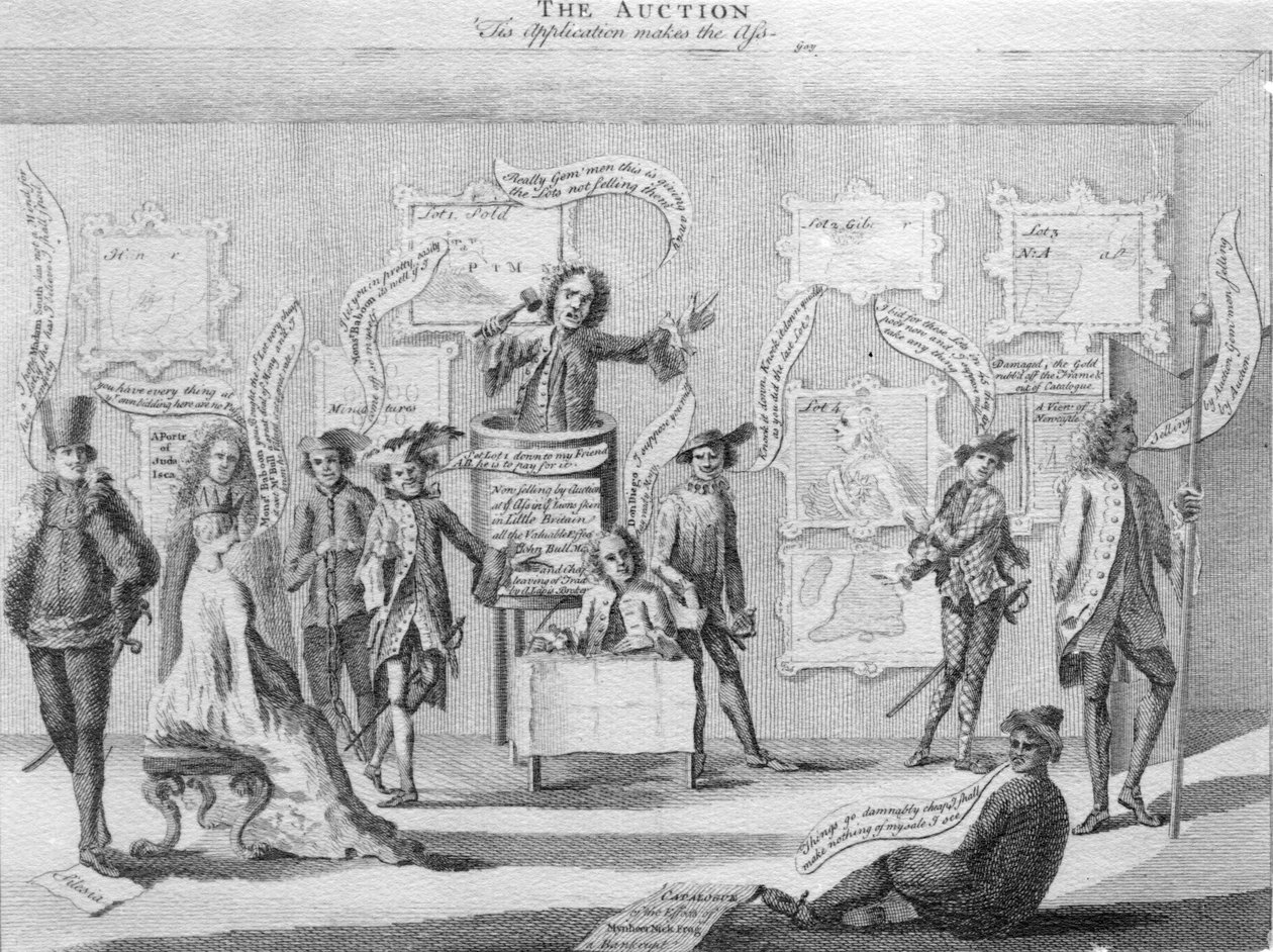 De Veiling door Matthew or Matthias Darly