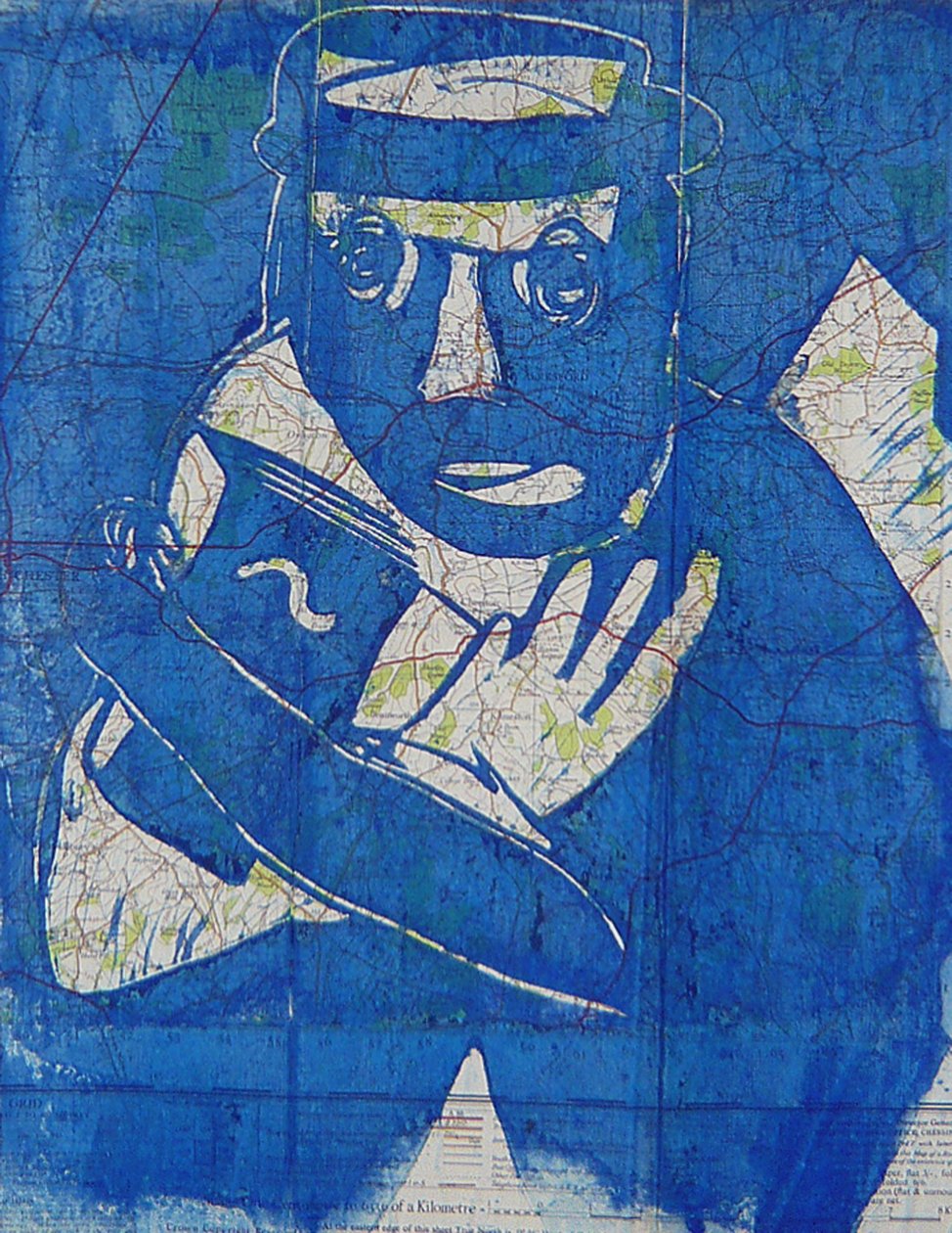vertrek uit engeland, 2004 (linodruk) door Matthew Hilton