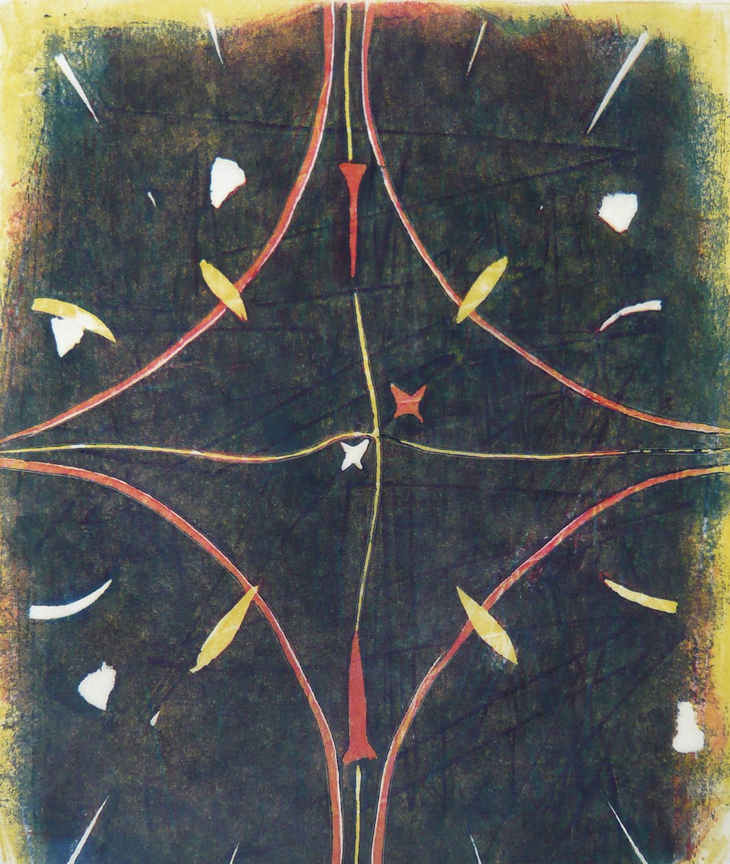 mandala tok, 2012 (linodruk) door Matthew Hilton