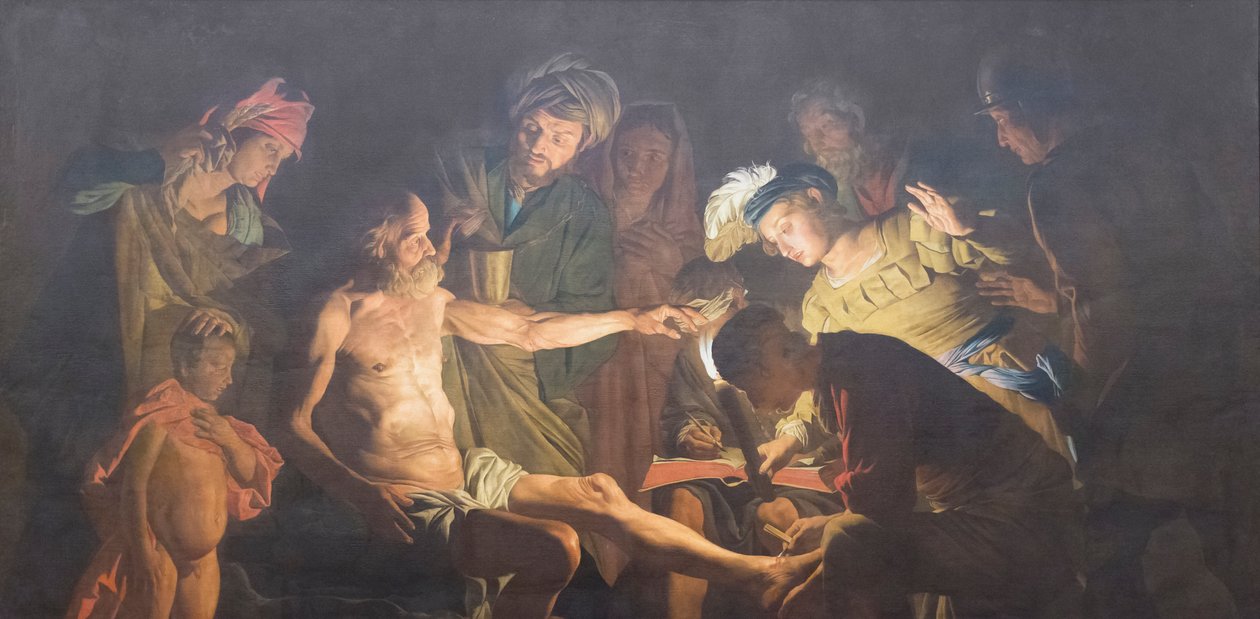 De dood van Seneca door Matthias (c.1600 p.1650) Stomer